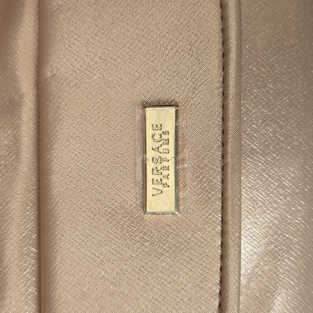 Versace Parfums Rose Gold Cosmetic/Makeup Zip Closure Bag